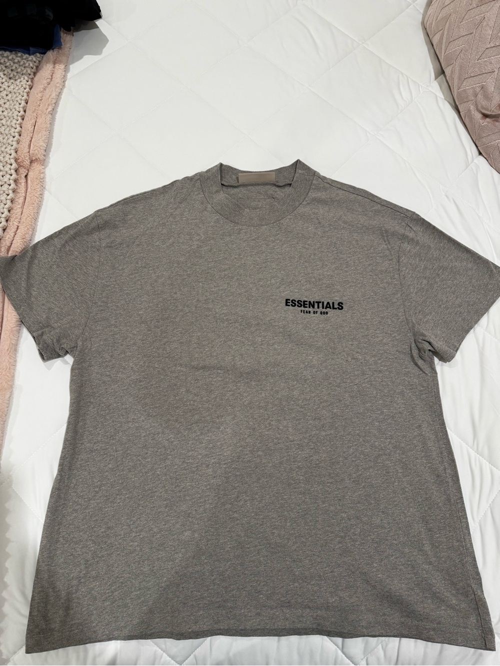 ESSENTIALS Men's Black Logo
Crew Neck T-Shirt-L